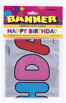 Foil Happy Birthday Banner 12ft