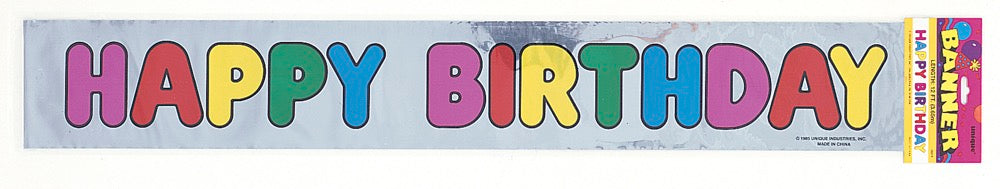 Foil Happy Birthday Banner 12ft