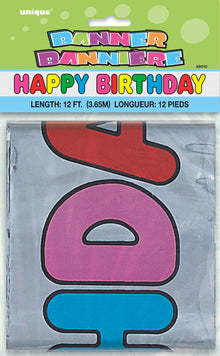 Foil Birthday Banner 12ft