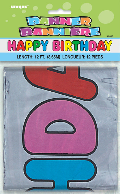 Foil Birthday Banner 12ft