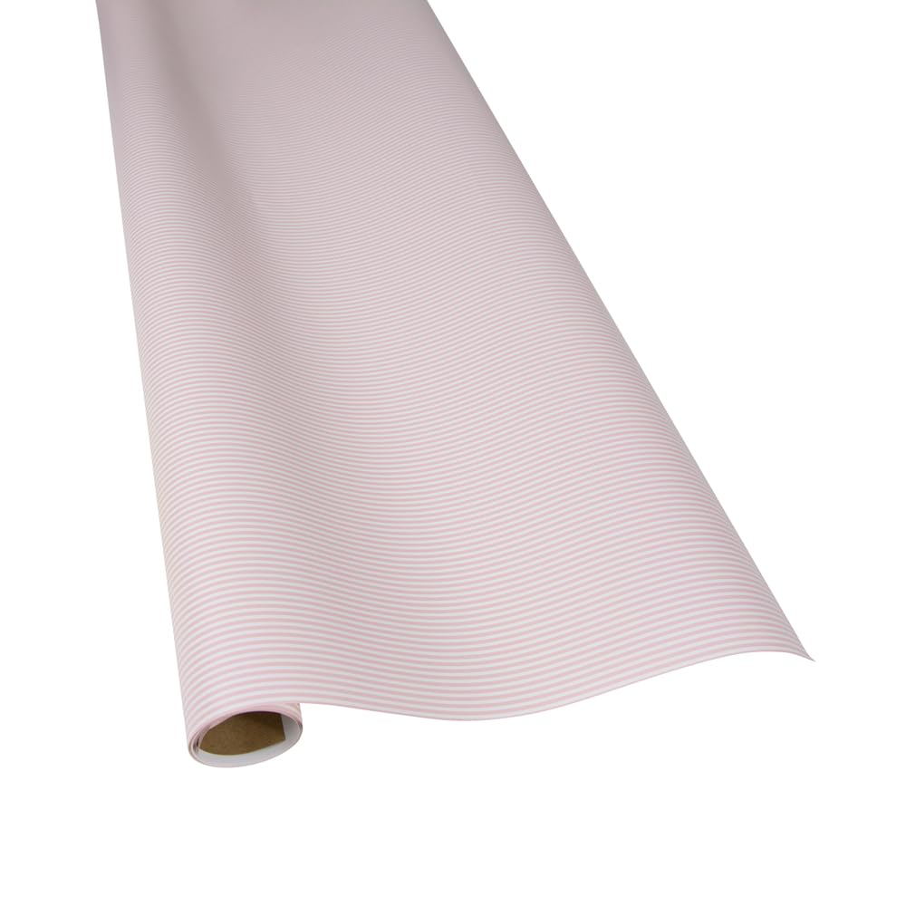 Roll Wrap - Oxford Stripe Petal Pink 30”x8’