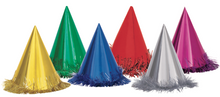 Fringed Foil Hats - Assorted 6ct