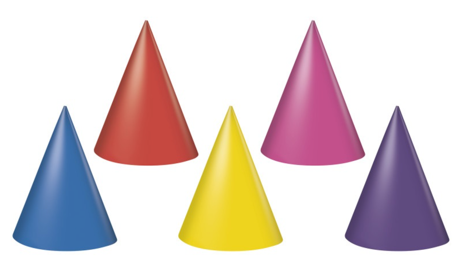 Party Hats - Assorted Colors 8ct