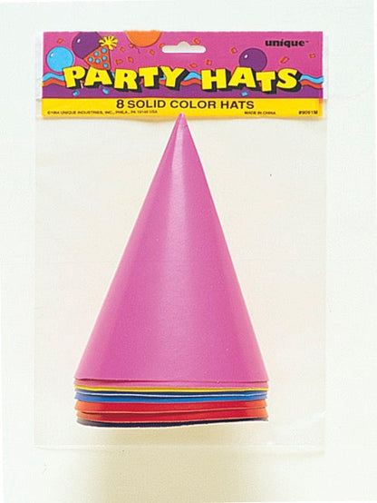 Party Hats - Assorted Colors 8ct
