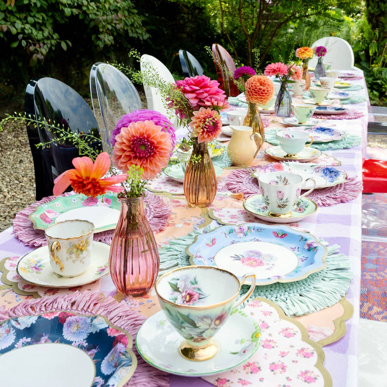 Mixed Floral Paper Plates - 12 Pack | Tea Party |