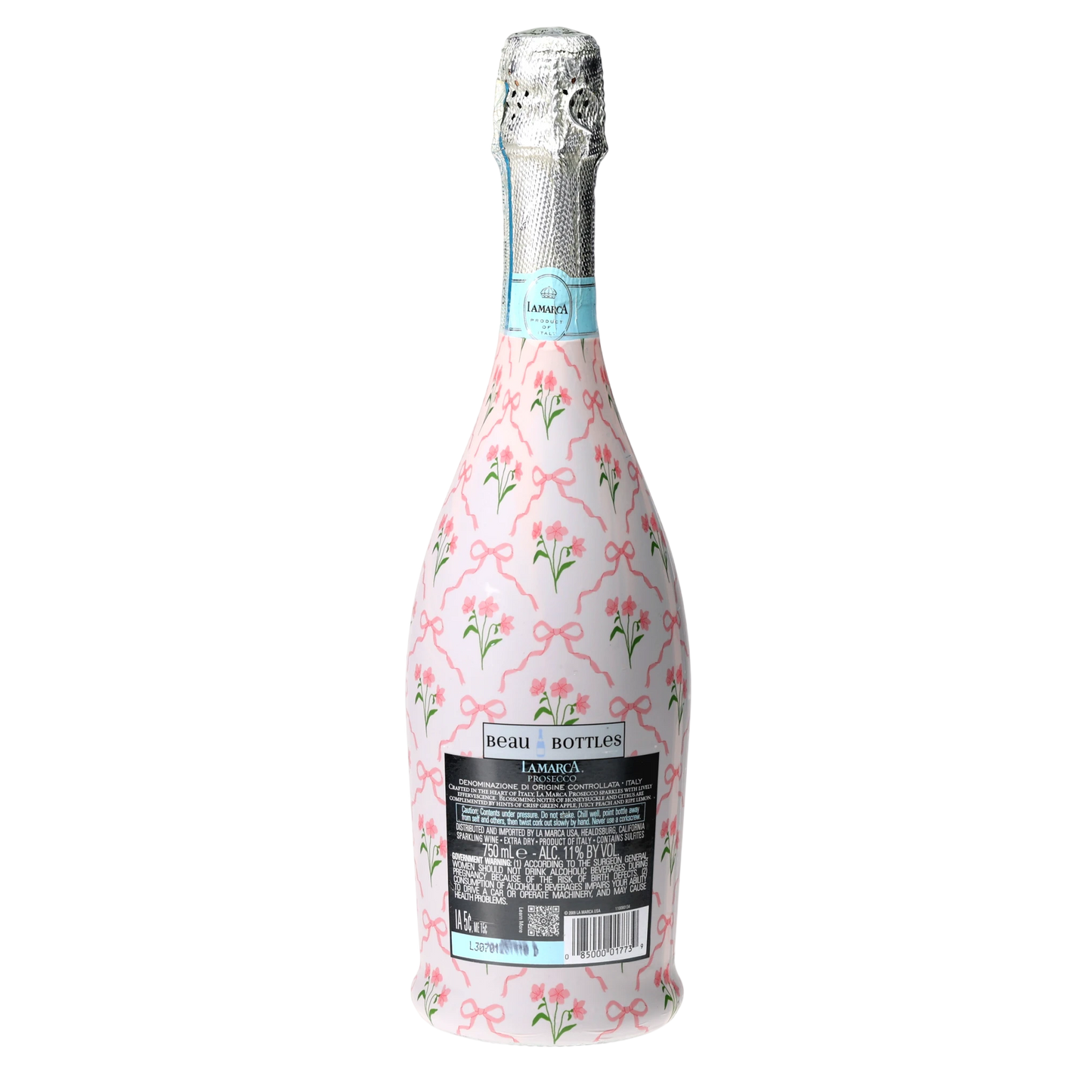 Beau Bottle Pink Bows and Blossoms - Prosecco Collection