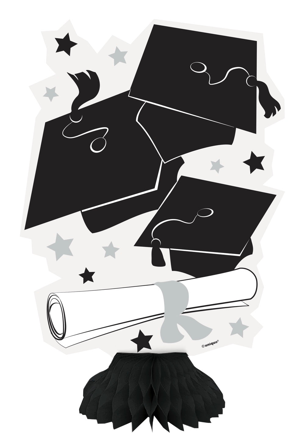 Grad Honeycomb Decorations 3ct