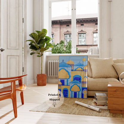 Blue City Morocco - Art Print Wall Art