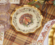 Turkey & Gourds 6.5in Appetizer/Dessert Bowls 8ct