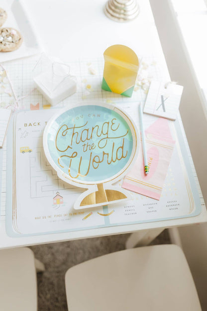 Occasions By Shakira - Back To School Globe Paper Plates 8ct