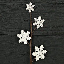 15in Glitter Wood Snowflake Pick