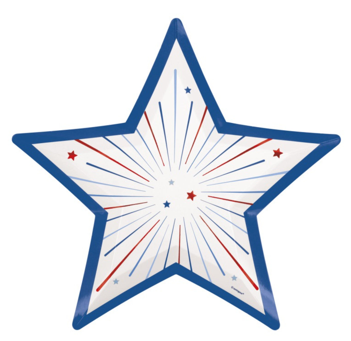 Patriotic USA Star Shaped 9.25in Plates 8ct