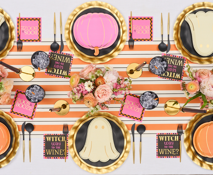 Boo Bold Assorted Die Cut Salad Plates/8pk