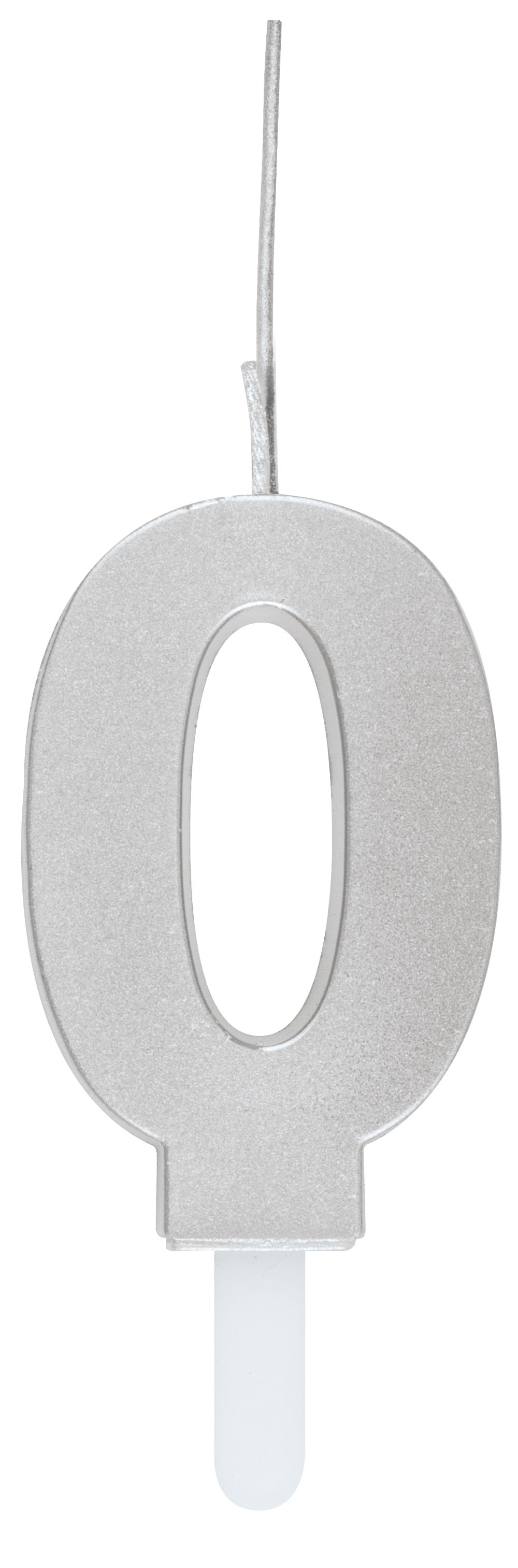 Silver Number Sparkler-Topped Birthday Candle