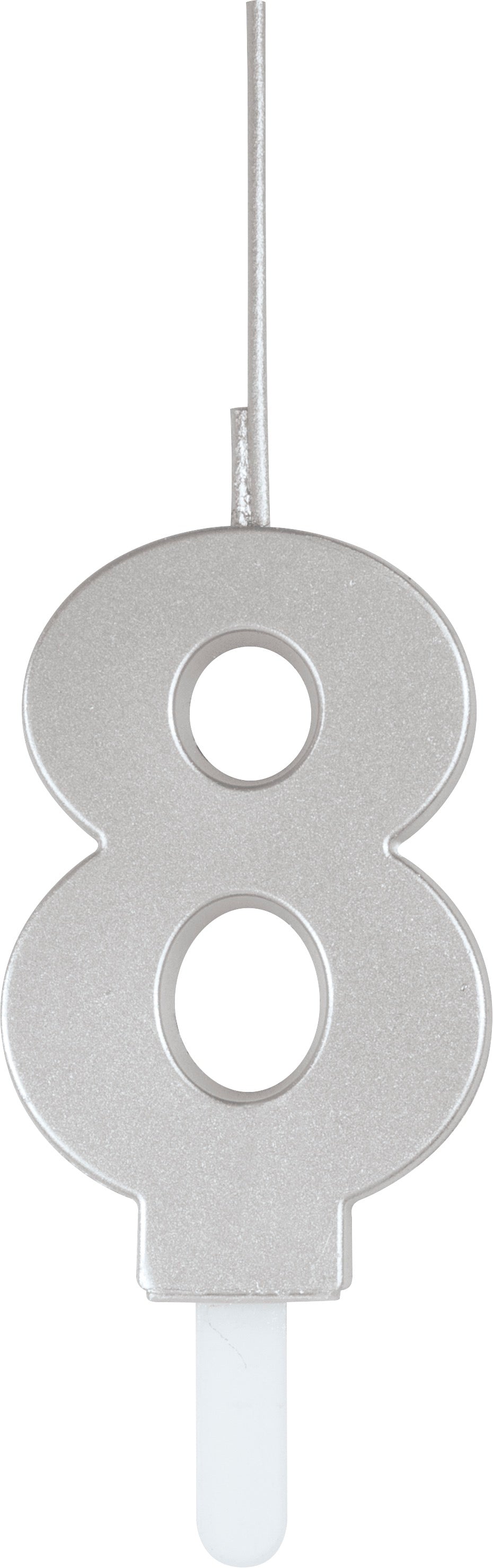 Silver Number Sparkler-Topped Birthday Candle