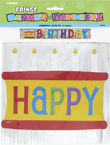 Foil Fringe Birthday Banner 4.75ft