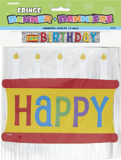 Foil Fringe Birthday Banner 4.75ft