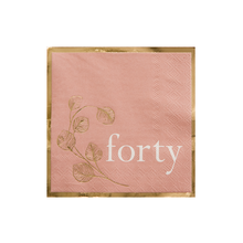 40th Cocktail Napkins - 20 Pk. - 2 Color Options