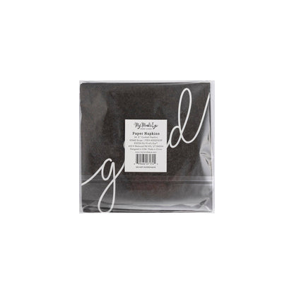 Script Grad Paper Cocktail Napkins 24ct