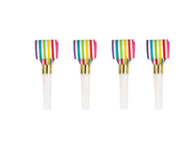 Rainbow Stripe Squawker Blowouts 8ct