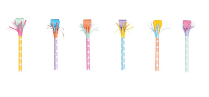 Long Stem Bright Fringe Blowouts 6ct