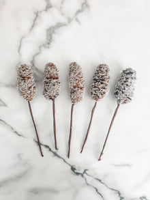 Large Snowy Pinecone Pick Sprig - Set of 5