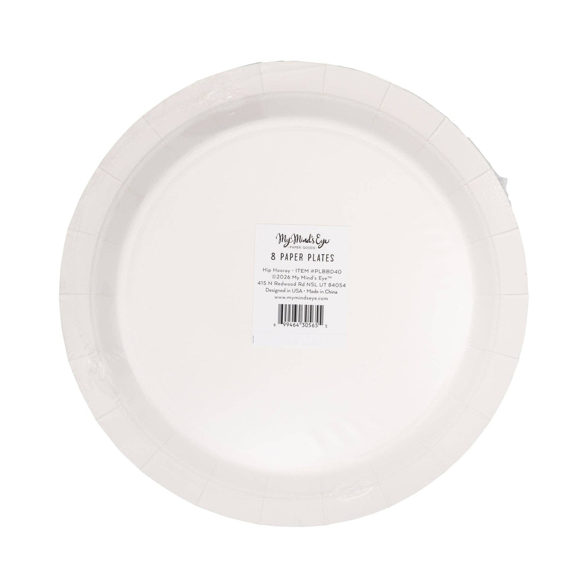 Blue Hip Hip Hooray! Plate (8ct)