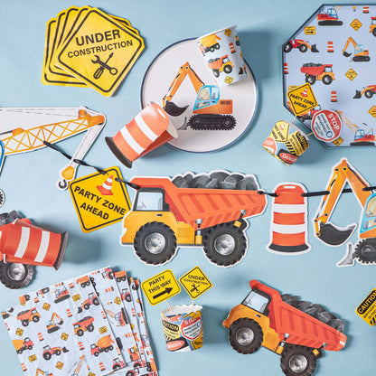 Construction Vehicle Paper Plates – 8 in