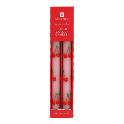 Cherry Dinner Candles - 2 Pack