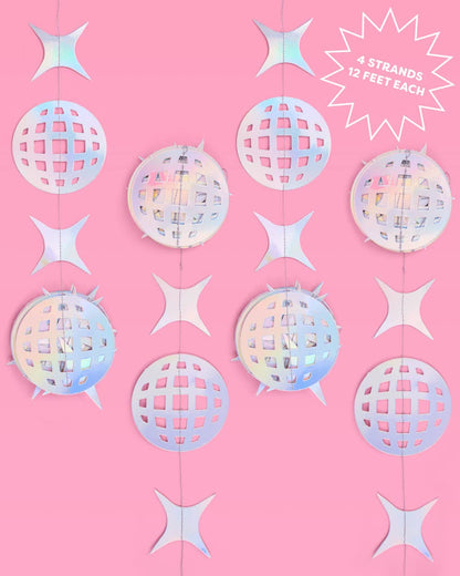 Disco Party 12ft Garland Decorations 4ct