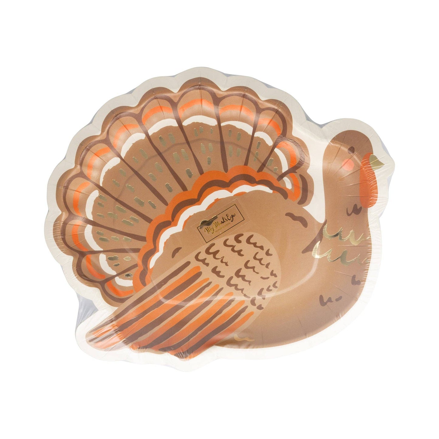 Turkey Shaped 10in Plates 8ct
