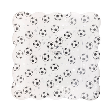 Scattered Soccer Ball 10in Plates 8ct