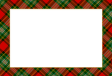 Tartan Red Foil Place Cards 8ct