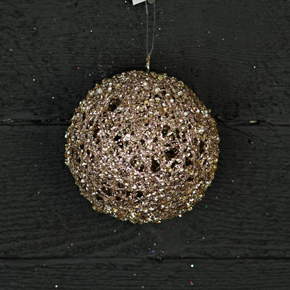 Metalic Glittered Ball-Champaign gold