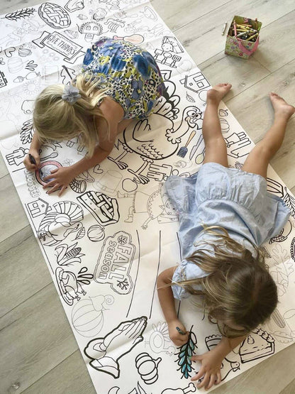Thanksgiving Coloring Tablecloth