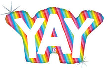 #430 Rainbow Yay Holographic 34in Balloon