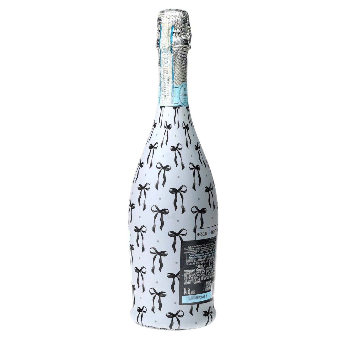 Beau Bottles Grandmillennial Black Bows - Prosecco Collection
