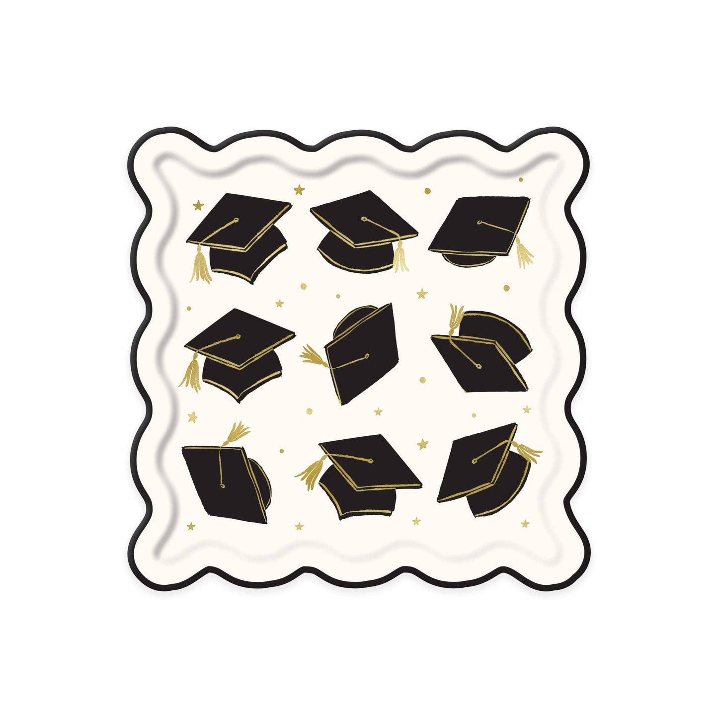 Grad Hat Scatter Plates 8ct