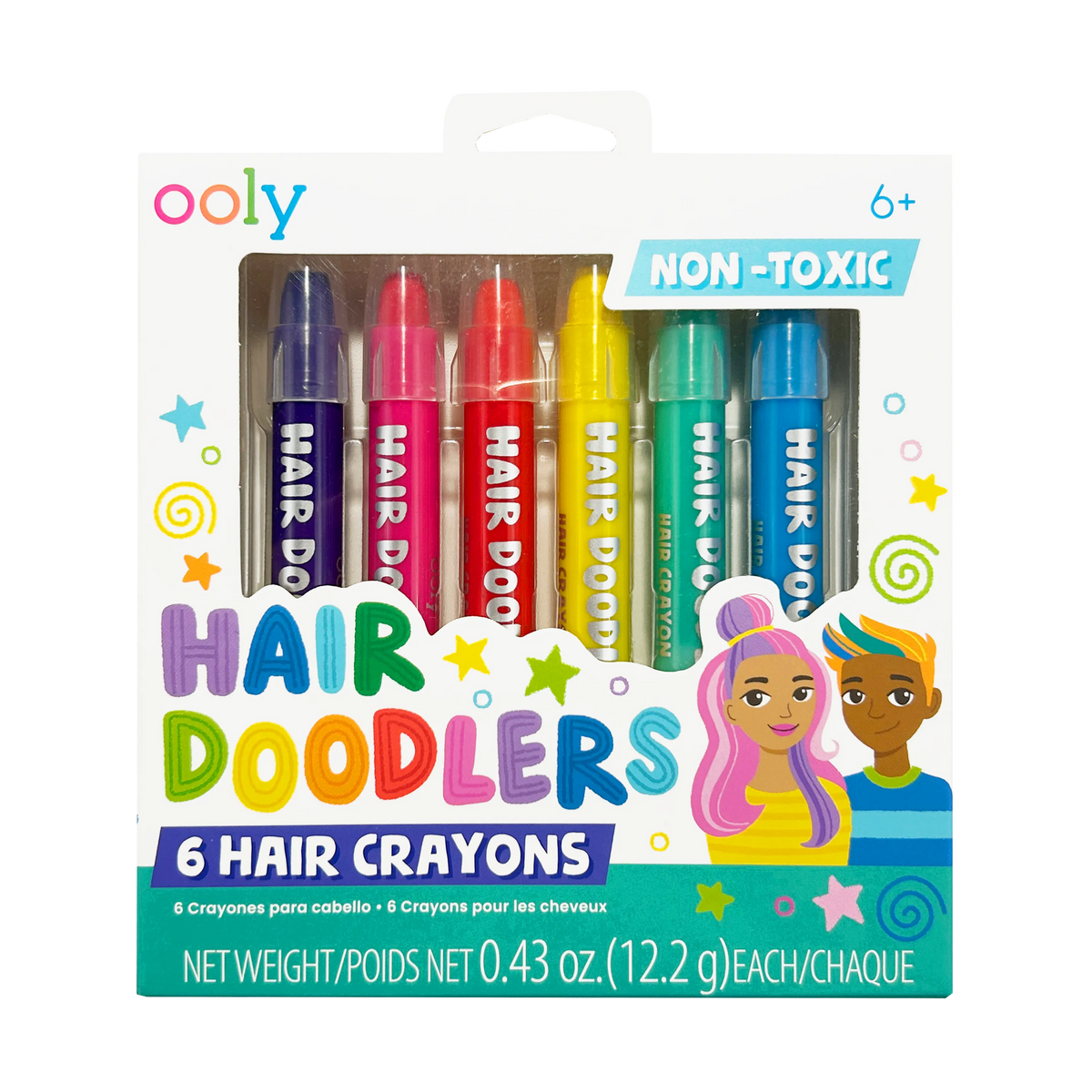 Hair Doodlers Hair Crayons Set of 6