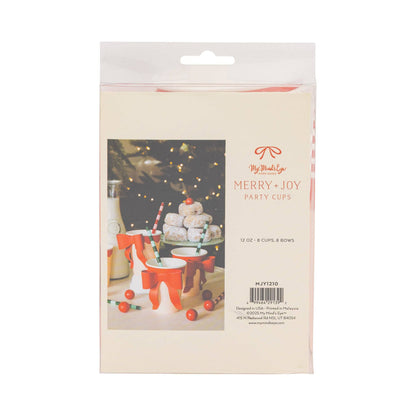 Red and Pink Cup with bow 8ct