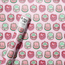 Vintage Birthday Cakes Wrapping Paper Roll