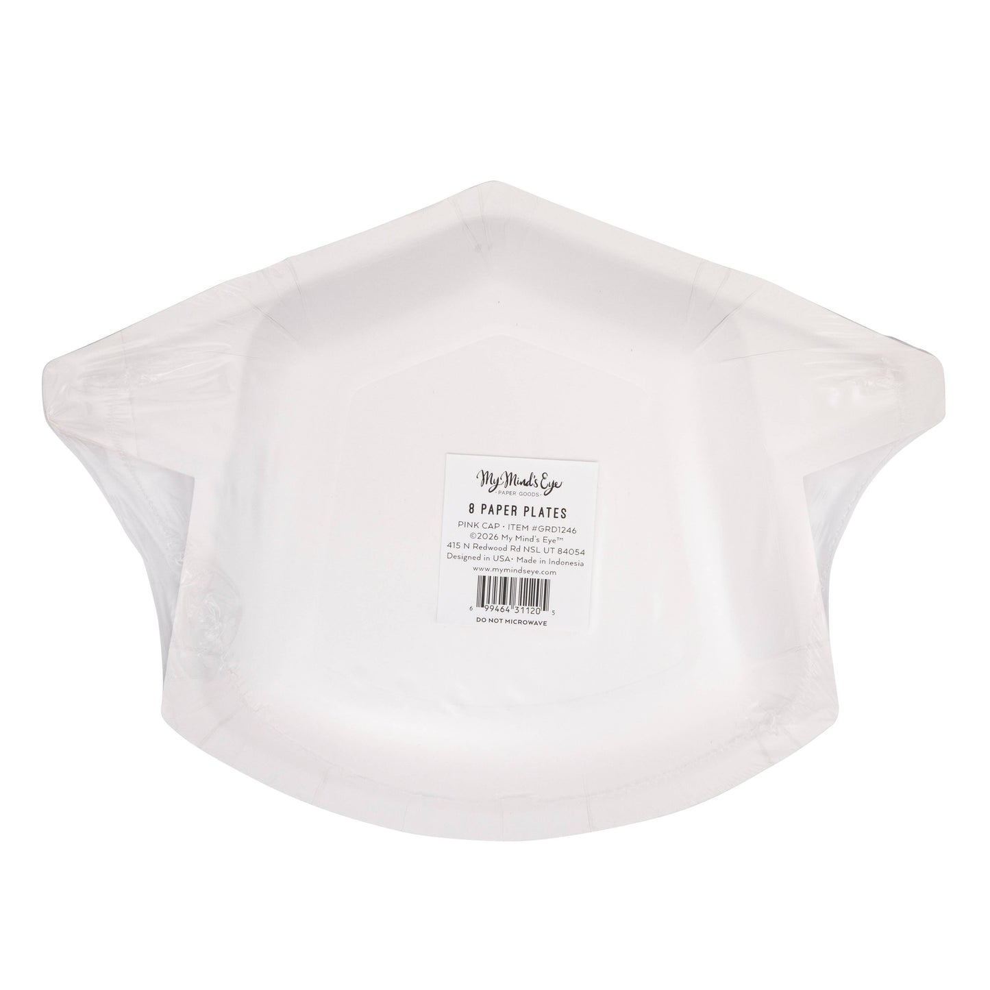 Pink Cap Shaped Plates 8ct