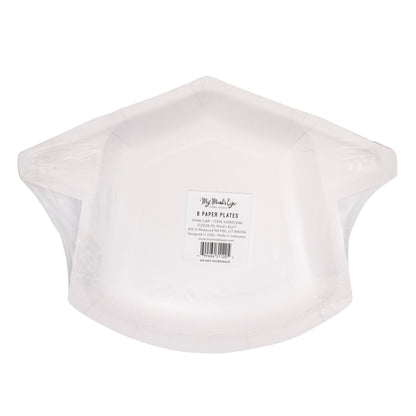 Pink Cap Shaped Plates 8ct