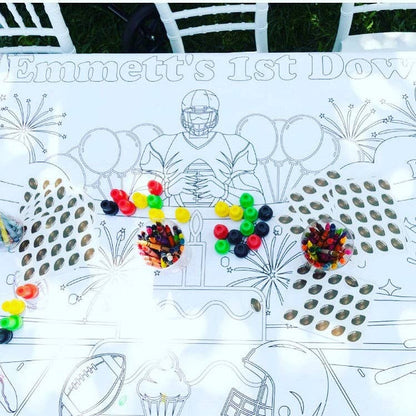 Football Coloring Tablecloth