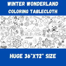 Winter Wonderland Coloring Tablelc | Winter Onederland Party
