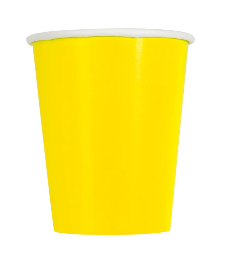 Yellow 9oz Paper Cups 20ct
