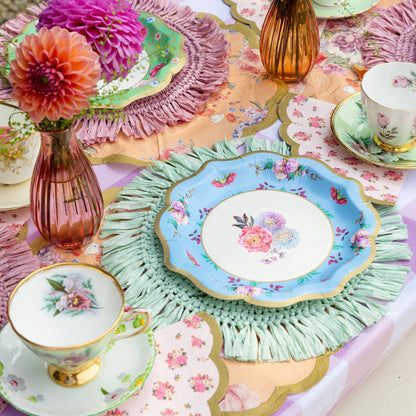 Mixed Floral Paper Plates - 12 Pack | Tea Party |