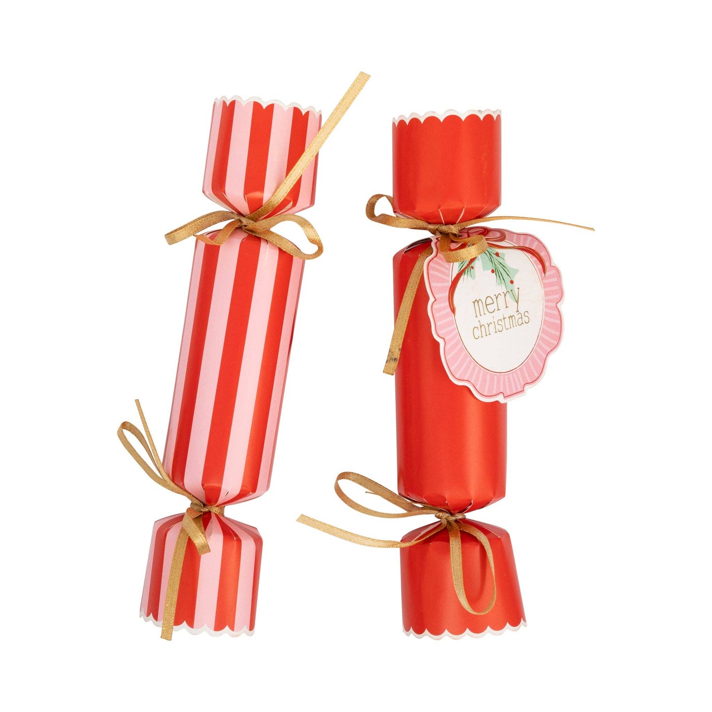 Red and Pink Christmas Crackers