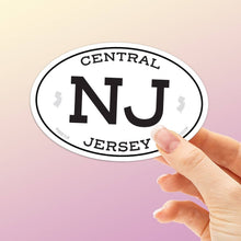 Central Jersey NJ Classic White Oval New Jersey Stickers