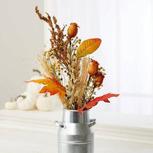 16" Fall Artificial Dried Grasses, Leaves, and Pods Stem